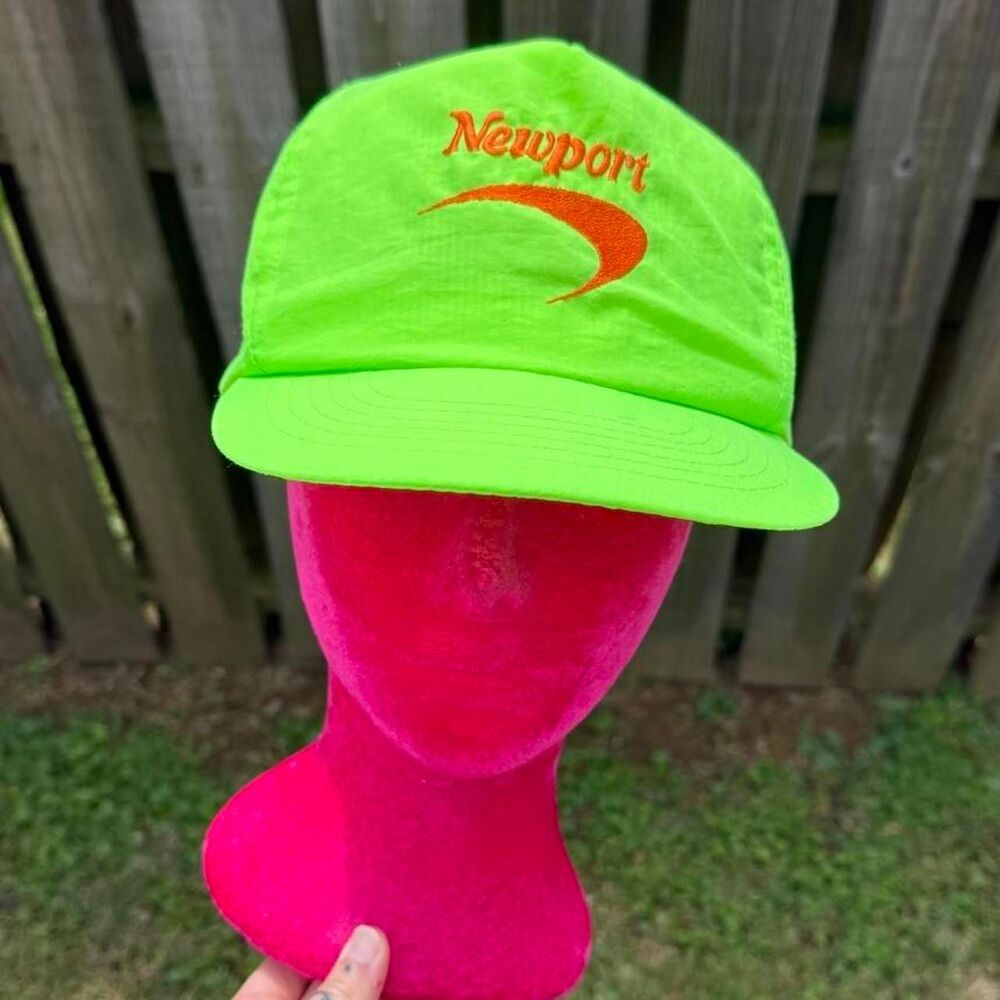 Retro Vintage Newport Promo Neon Green Hat